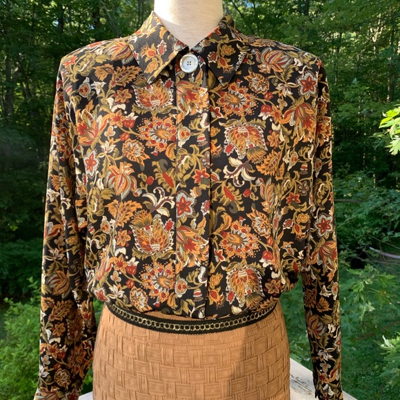 VINTAGE NICOLA Paisley Blouse - Picture 1 of 8